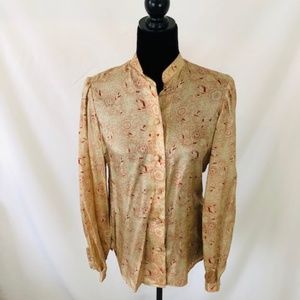 Mandarin Collar Button Down Shirt
